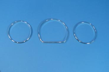 Gauges Chrome Rings (3 pcs) Mercedes W201 all