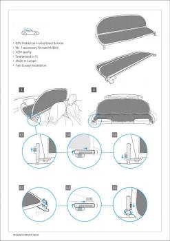 Windblocker BEIGE fit for BMW 3er E93 all Models