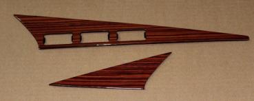 Wood Triangles left side without hole, right side 3 holes zebrano fit for Mercedes W201