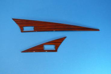 Wood Triangles left side 1 hole, right side 1 hole zebrano fit for Mercedes W201