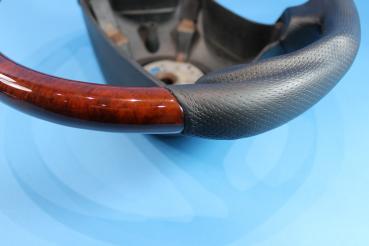 Steering wheel comfort burled wood/leather fit for Mercedes R129 / W124