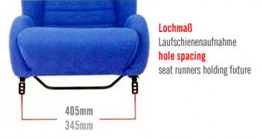 WIECHERS Kit of seat runners for wide 345mm (with angle bracket)