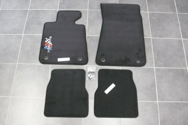 Fussmatten schwarz 4 tlg. Motorsport passend für BMW 3er E30 nicht Cabrio