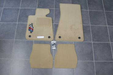 Fussmatten beige 4 tlg. Motorsport passend für BMW 3er E30 nicht Cabrio