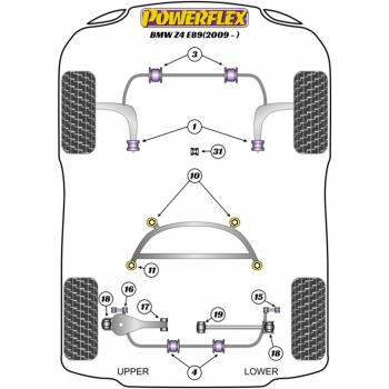 POWERFLEX rubber mounting rear axle vertical foremost fit for BMW E46 / E83 / X3 / Z4 (pic 10)