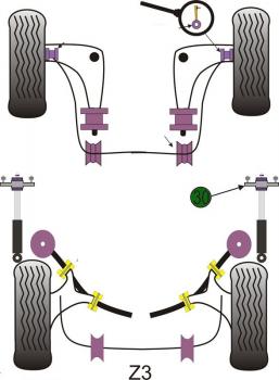 POWERFLEX shock absorbers guide support set fit for BMW E30 / E36 / E46