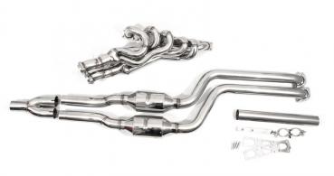 HIgh Flow Fächerkrümmer inklusive 300 Zeller Euro3D4 Sportkatalysatoren passend für BMW 3er E46 mit M52/M54
