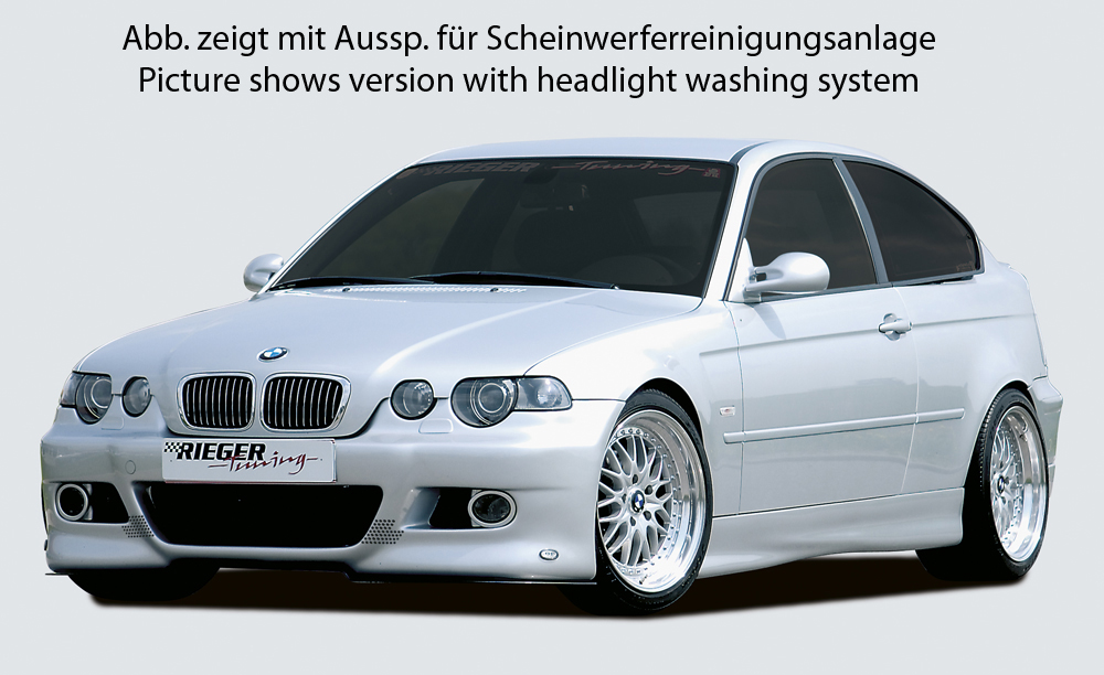 Rieger Spoilerstoßstange (V2) für BMW 3er E46 Cabrio 02.02- (ab Facelift), Frontansätze, Aerodynamik, Auto Tuning