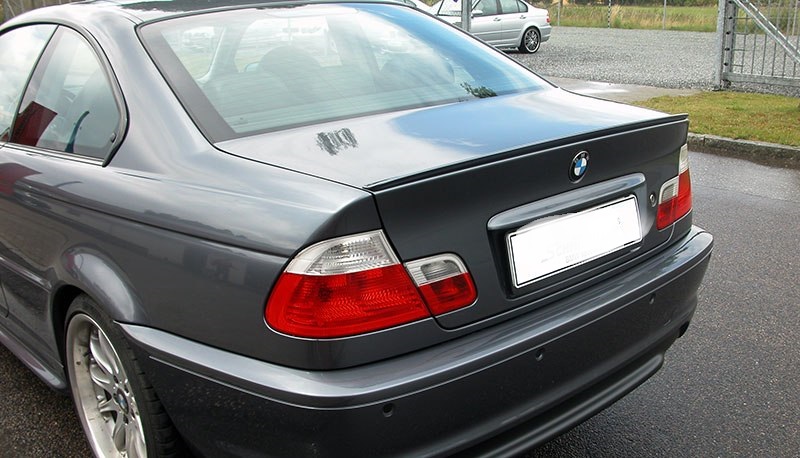 JOM Heck Spoiler Lippe Limousine schwarz Kofferraum Spoiler paßt für BMW E46