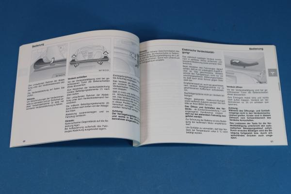 BMW Owner's handbook GERMAN BMW Z3 (09/1995 - 10/1996)