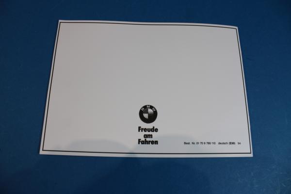 Service booklet GERMAN BMW 3er E30 (09/1991 - 09/1992)