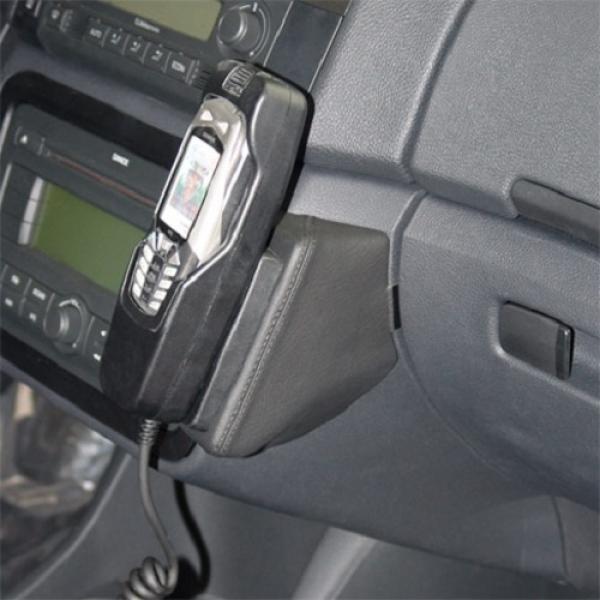 KUDA Telefonkonsole passend für Skoda Fabia 02/07 / Roomster 06/06 (MU) Kunstleder schwarz