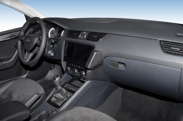 KUDA Telefonkonsole passend für Skoda Octavia ab 2013 & 2017 Leder schwarz