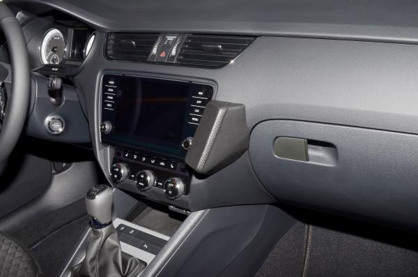 KUDA Telefonkonsole passend für Skoda Octavia ab 2013 & 2017 Kunstleder schwarz