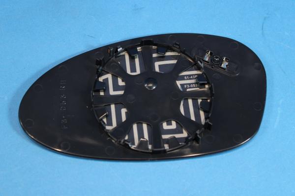 Spiegelglas chrom beheizt rechts passend für BMW 1er E81-E88, 3er E90-E93