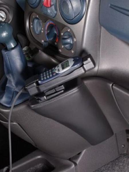 KUDA Phone console fit for Fiat Doblo from 03/01 real leather black