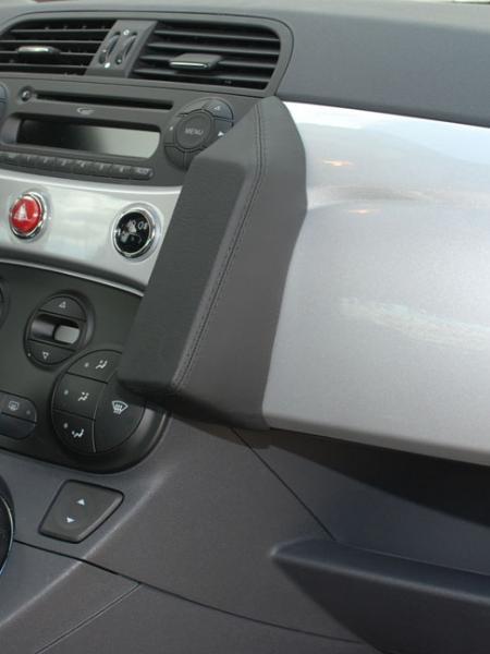 KUDA Telefonkonsole passend für Fiat 500 ab 08/07 Leder schwarz