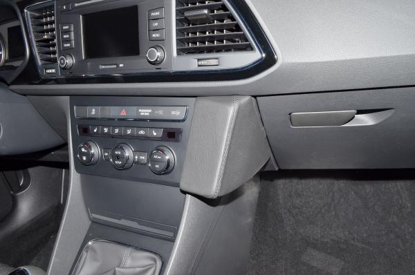 KUDA Telefonkonsole passend für Seat Leon ab 2013 Leder schwarz