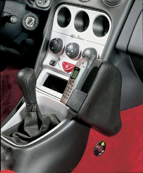 KUDA Phone console fit for ​Alfa Romeo GTV/Spider from 10/98 upto 4/03 artificial leather black