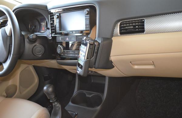 KUDA Telefonkonsole passend für Mitsubishi Outlander ab 10/2012 Leder schwarz
