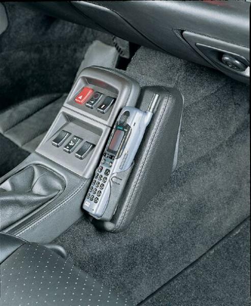 KUDA Telefonkonsole passend für Porsche 911 CARRERA 2-4 (964/993) 1988 - 1998 Nappa black (L9950)