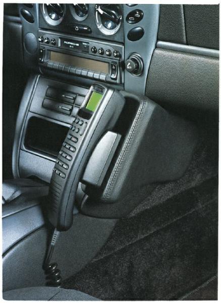 KUDA Telefonkonsole passend für Porsche Boxster / 911 (996) ab 10/1996 bis 08/2004 Leder schwarz