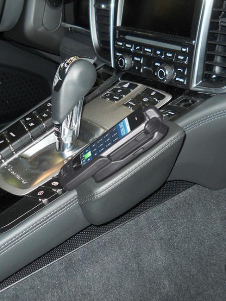 KUDA Telefonkonsole passend für Porsche Panamera ab 2009 Kunstleder schwarz