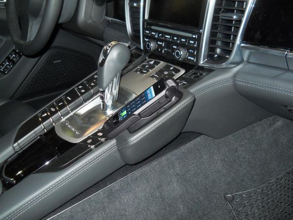 KUDA Handy console fit for Porsche Cayenne (955 & 957) from 12/02 upto 2010 (1. Generation) artificial leather black