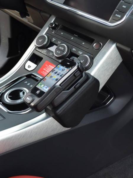 KUDA Telefonkonsole passend für Range Rover Evoque ab 09/2011 Leder schwarz