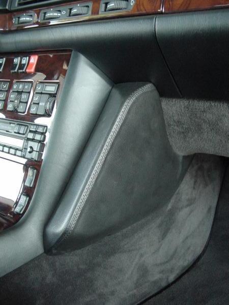 KUDA Phone console fit for Mercedes S-Klasse W140 91-09/98 real leather black