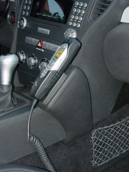 KUDA Telefonkonsole passend für Mercedes SLK R171 ab 03/04 - 12/11 Kunstleder schwarz