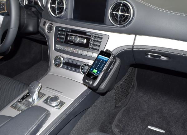 KUDA Telefonkonsole passend für Mercedes R231 SL Leder schwarz