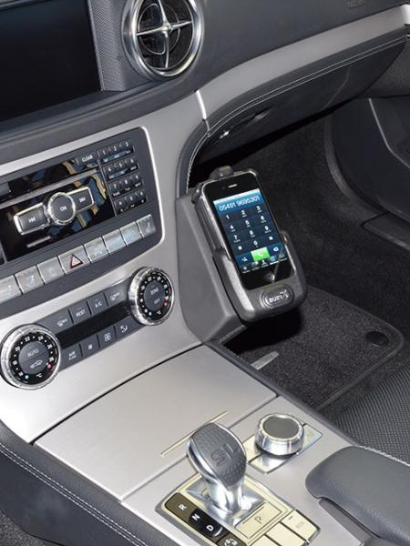 KUDA Telefonkonsole passend für Mercedes R231 SL Leder schwarz