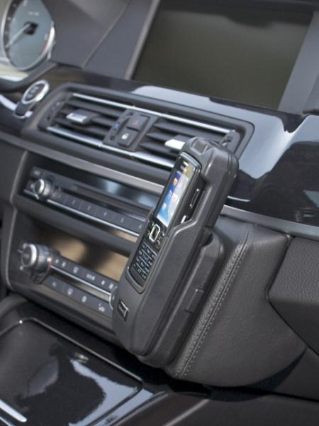 KUDA Phone console fit for BMW 5er (F10 F11) from 03/2010 - 10/2016 real leather black