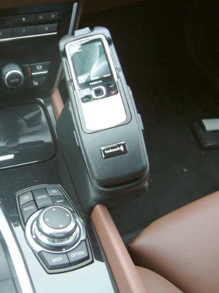 KUDA Phone consoles fit for BMW 5er GT from 2009 Mobilia/artificial leather black