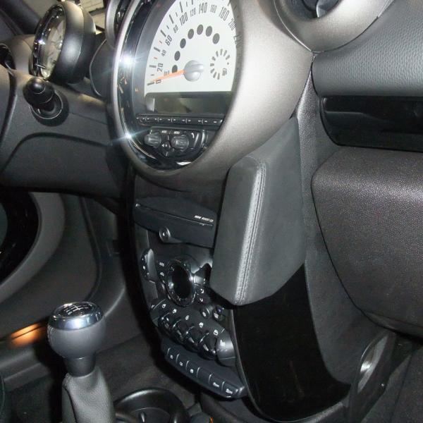 KUDA Telefonkonsole passend für Mini Countryman ab 09/10 - 07/14 Kunstleder schwarz