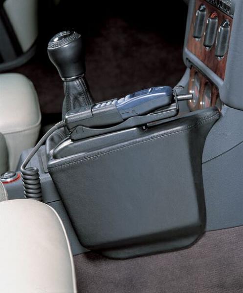 KUDA Phone console fit for Audi 80 Cabrio from 1991 real leather black