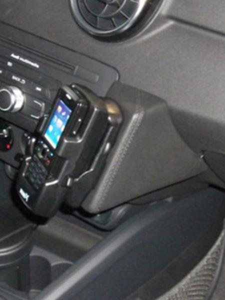 KUDA Phone console fit for Audi A1 from 09/2010 real leather black