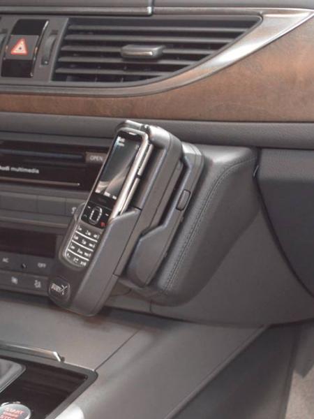 KUDA Phone console fit for Audi A6 from 03/2011, Audi A7 from 08/2010 artificial leather black