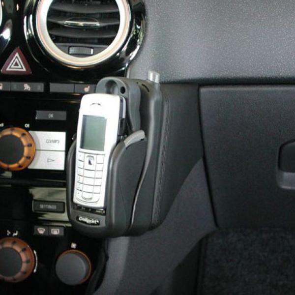 KUDA Phone console fit for Opel Corsa D ab 09/06 real leather black