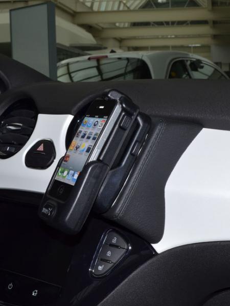 KUDA Telefonkonsole passend für Opel Adam ab 2013 Leder schwarz