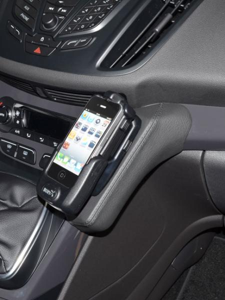 KUDA Phone console fit for ​Ford Kuga from 2013 real leather black