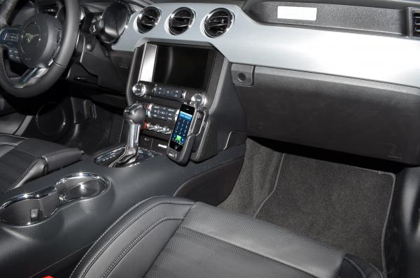 KUDA Telefonkonsole passend für Ford Mustang ab Bj. 2015 Kunstleder schwarz