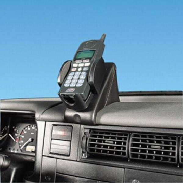 KUDA Navi / Handy Halterung passend für Volkswagen T4 Kombi/ Multivan/ California/ Caravelle ab 1993 bis 03/2003 Leder schwarz