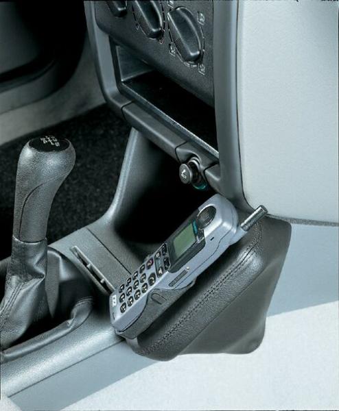 KUDA Phone console fit for Polo III from 09/94 upto 10/99 (Typ 6N) / Seat Ibiza II from 93 upto 07/99 (Typ 6K) / Seat Arosa from 97 upto 10/00 (Typ 6H) / Cordoba from 93 upto 07/99 (Typ 6K) real leather black