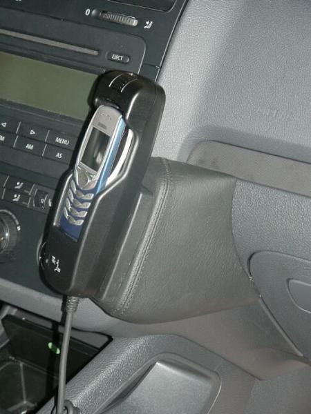 KUDA Phone console fit for VW Golf V ab 11/03 / Jetta ab 07/05 artificial leather black