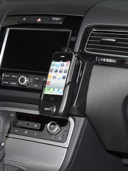 KUDA Telefonkonsole passend für VW Touareg ab 06/2010 Leder schwarz