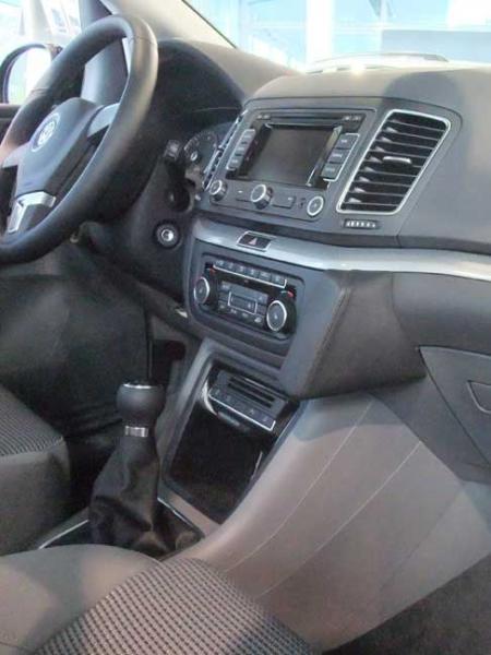 KUDA Telefonkonsole passend für VW Sharan & Seat Alhambra ab 09/2010 Kunstleder schwarz