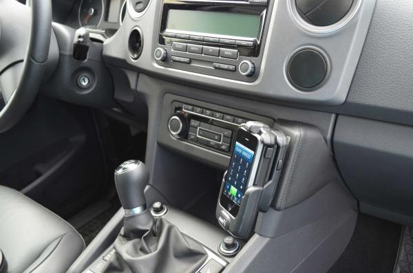 KUDA Phone console fit for VW Amarok 2010 - 2017 artificial leather black