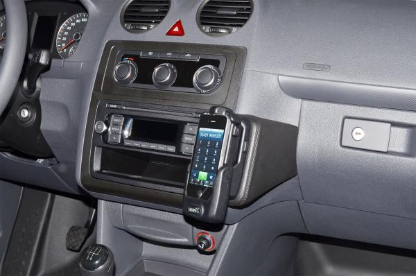 KUDA Telefonkonsole passend für VW Caddy ab 09 (mit Handschuhfach) Kunstleder schwarz